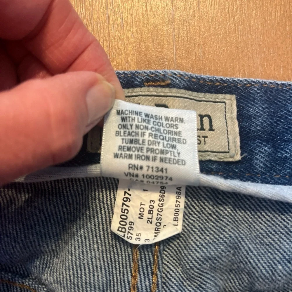 LL BEAN 250265 Mens Double L® Jeans Natural Fit Hidden Comfort Waist 38x32